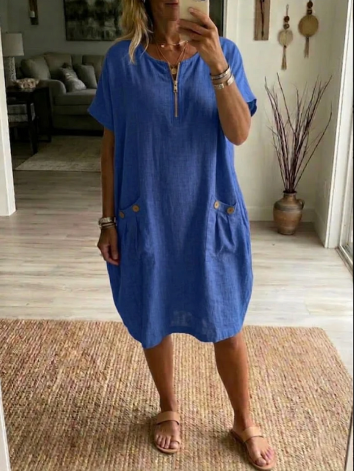 Adelise - Soft-Touch-Sommerkleid mit V-Ausschnitt