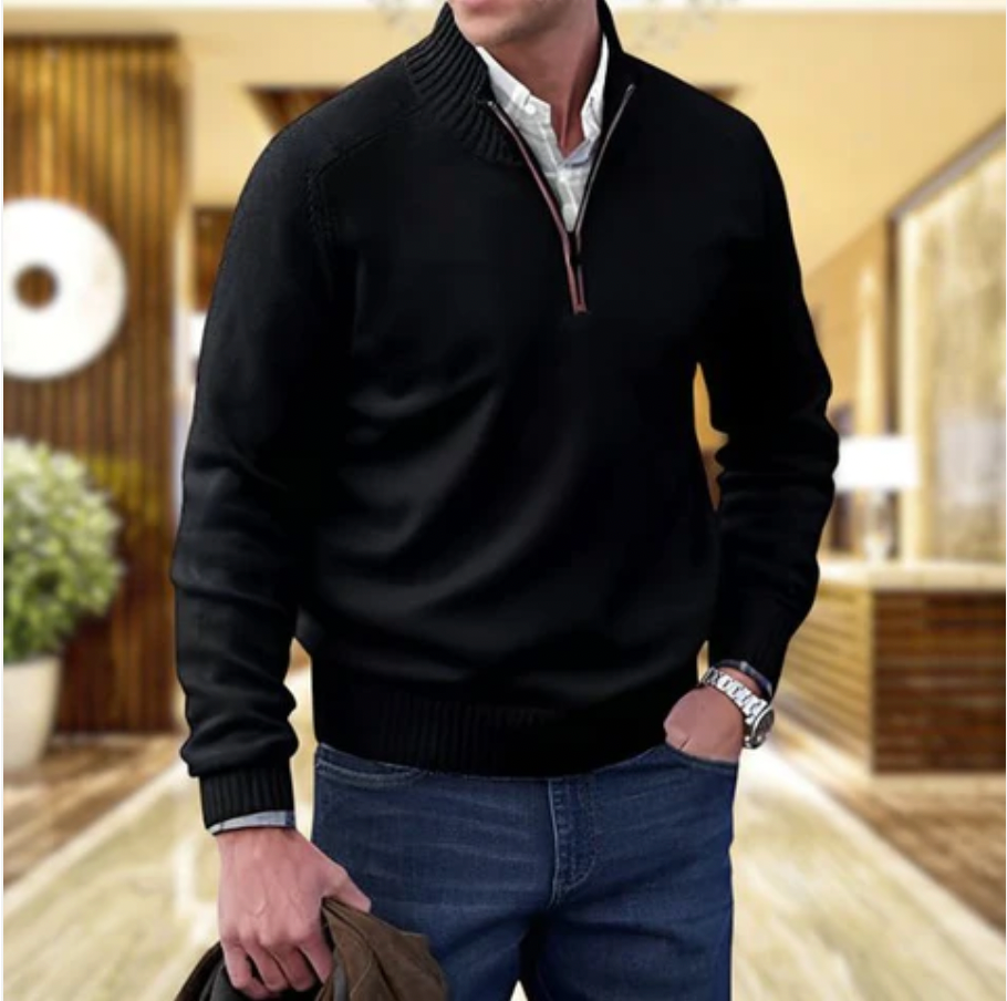 Saven - Half-Zip-Pullover mit weicher Haptik