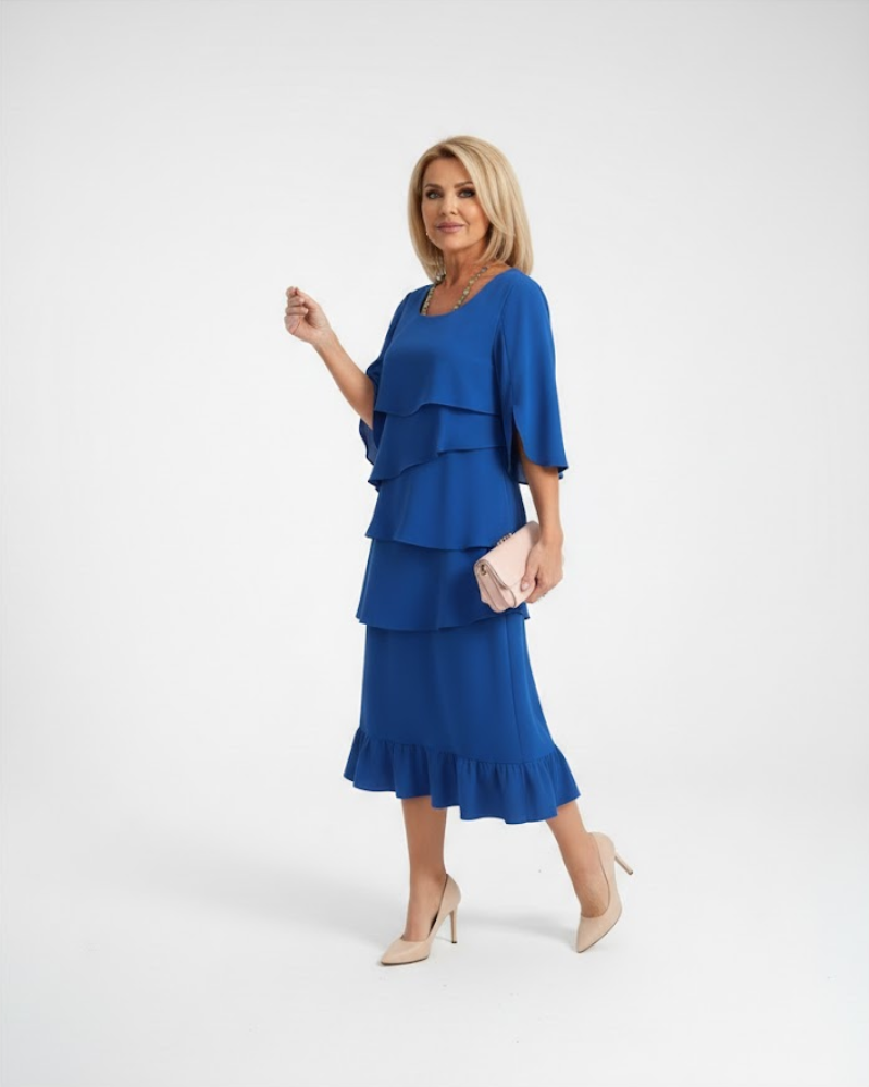 Luraya - Soft-Touch A-Linien-Midikleid