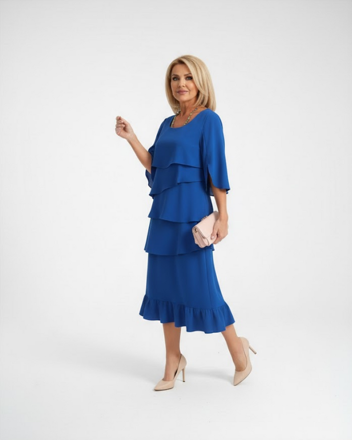 Luraya - Soft-Touch A-Linien-Midikleid