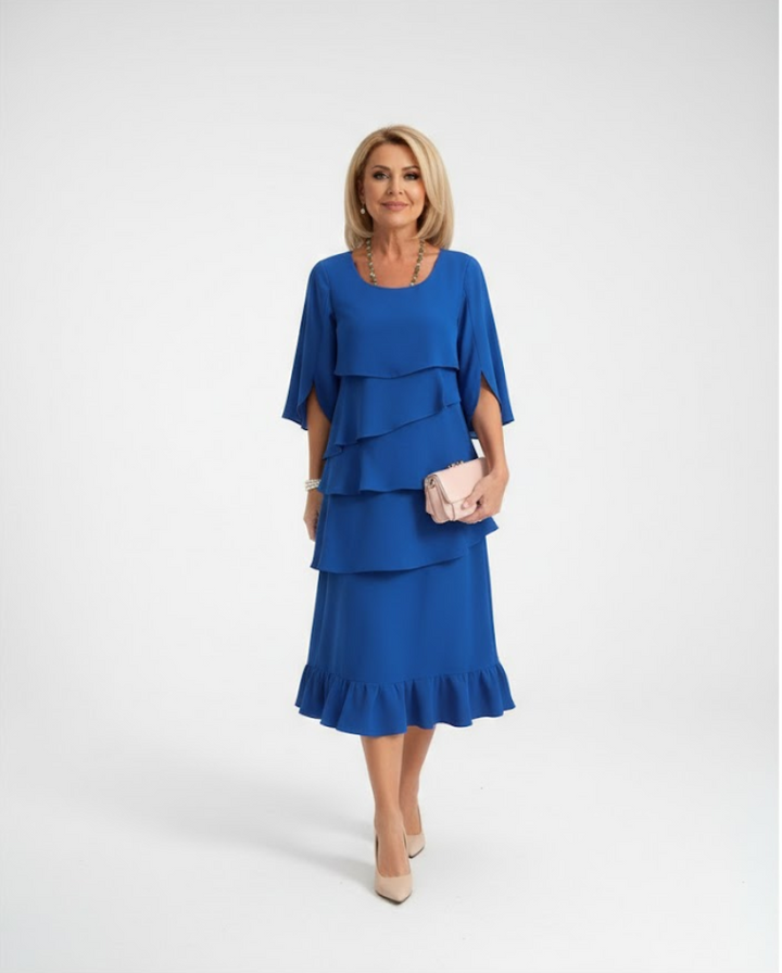 Luraya - Soft-Touch A-Linien-Midikleid