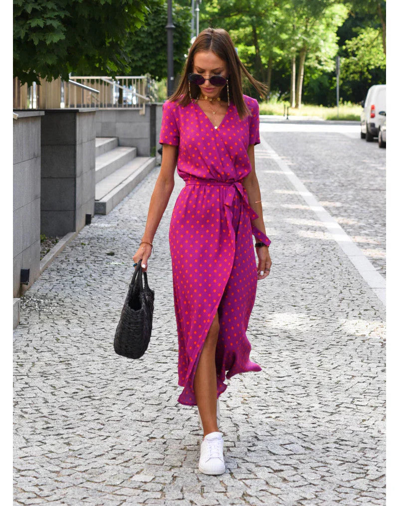 Zayvia - Figurformendes Soft-Touch-Kleid mit V-Ausschnitt