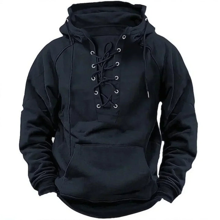 Damon - Soft-Touch-Hoodie mit Schnürung