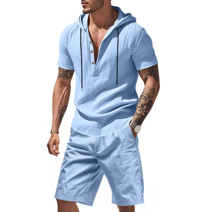 Dylan - Atmungsaktives Set aus Hoodie und Shorts
