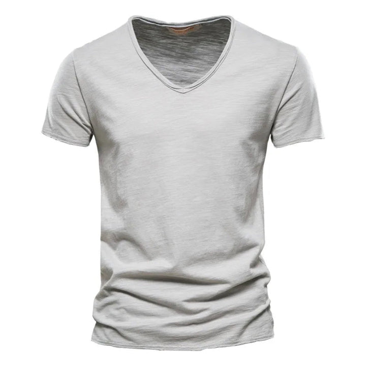 Jackson - Soft-Touch Slub-T-Shirt mit V-Ausschnitt
