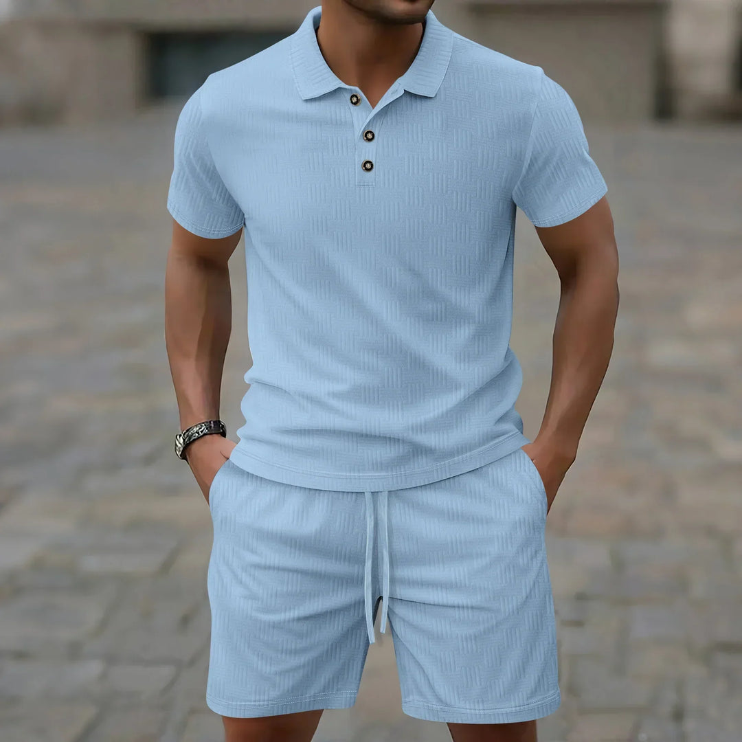 Pryce - Leichtes Set aus Herren-Poloshirt und Shorts