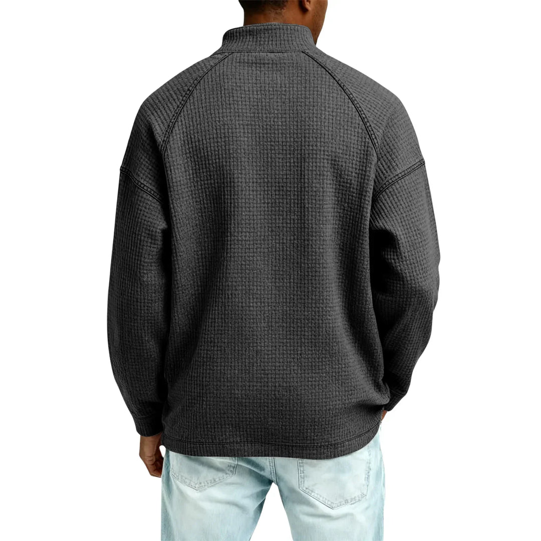 Jude - Strukturiertes Waffelstrick-Sweatshirt
