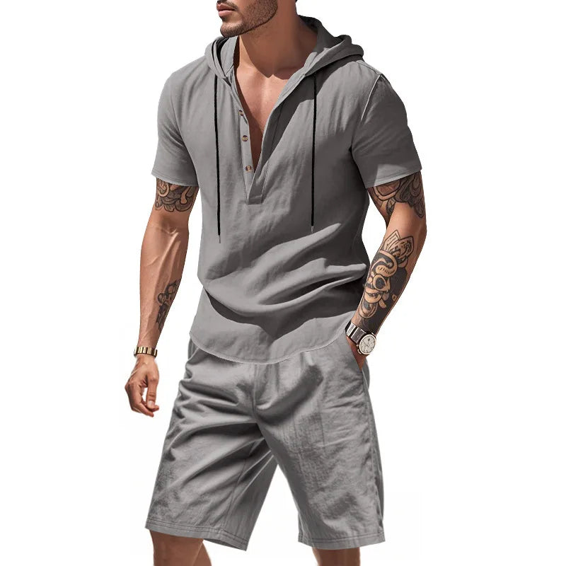 Dylan - Atmungsaktives Set aus Hoodie und Shorts