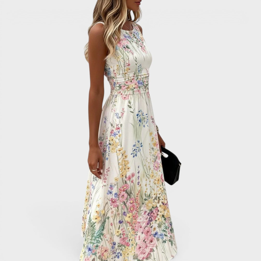 Inara - Geblümtes Soft-Touch-Midikleid