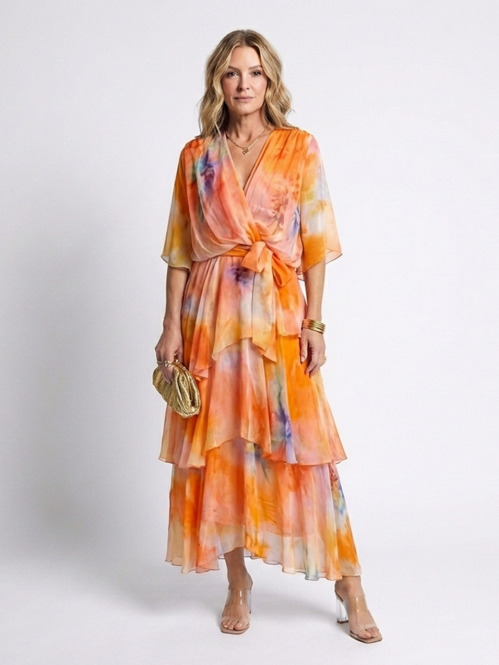 Elsinora - Softtouch-Stufen-Maxikleid