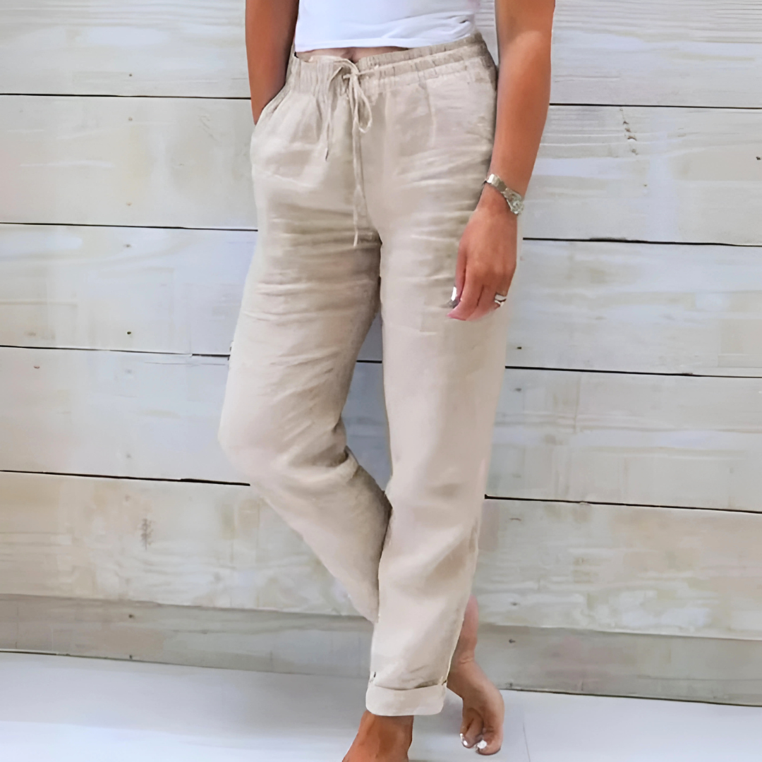 Lorinne - Leinenhose mit Stretchanteil