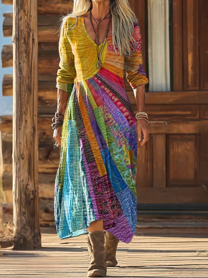 Zilena - Luftiges Boho-Leinenkleid
