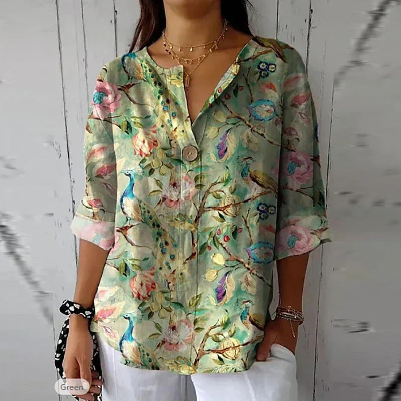 Selynra - Leichte florale Bluse
