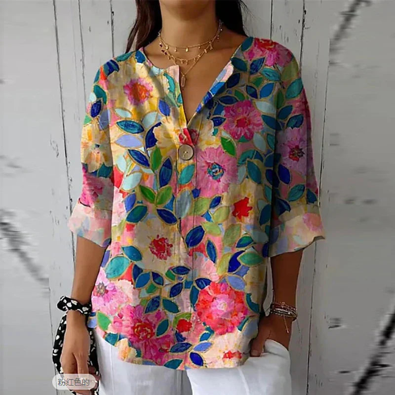 Selynra - Leichte florale Bluse
