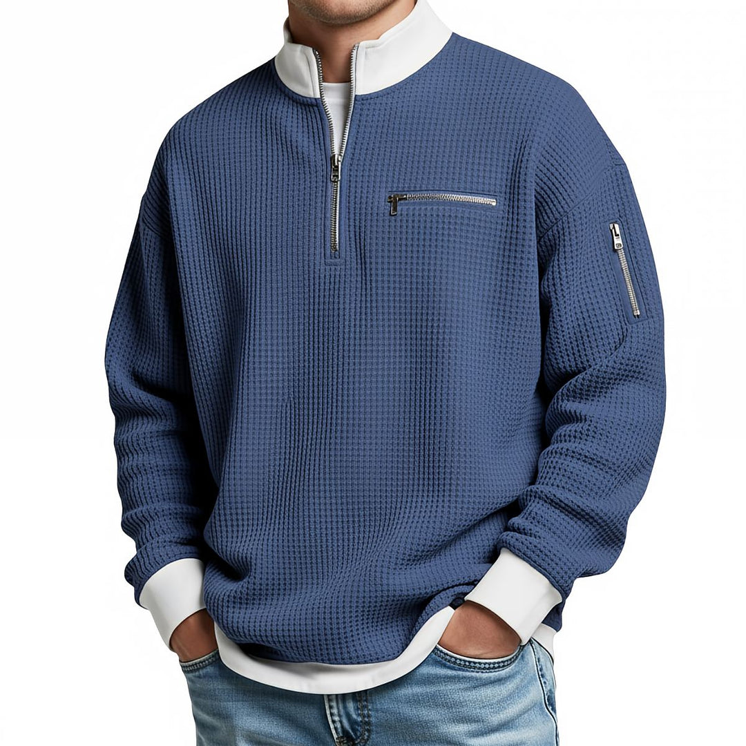 Peldon - Waffelstrick-Quarter-Zip-Pullover