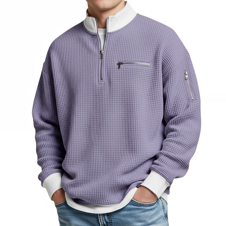 Peldon - Waffelstrick-Quarter-Zip-Pullover