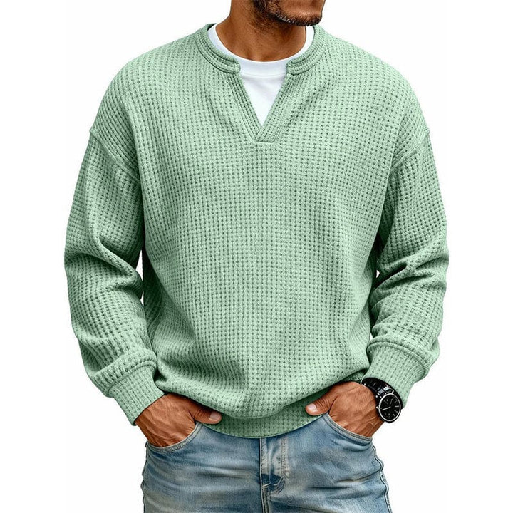 Arwel - Strukturierter Waffelstrick-Pullover