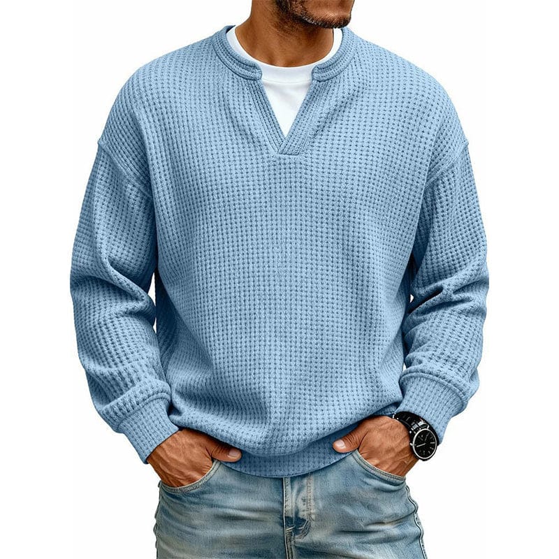 Arwel - Strukturierter Waffelstrick-Pullover