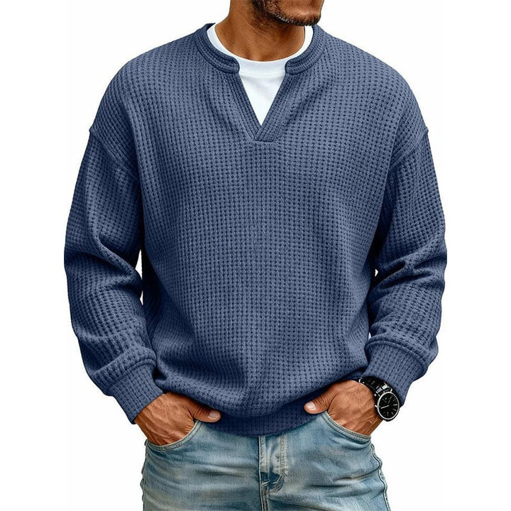 Arwel - Strukturierter Waffelstrick-Pullover