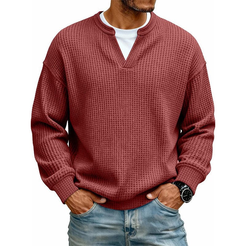 Arwel - Strukturierter Waffelstrick-Pullover