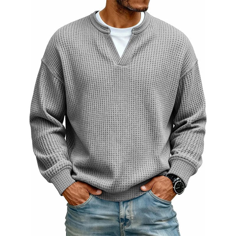 Arwel - Strukturierter Waffelstrick-Pullover