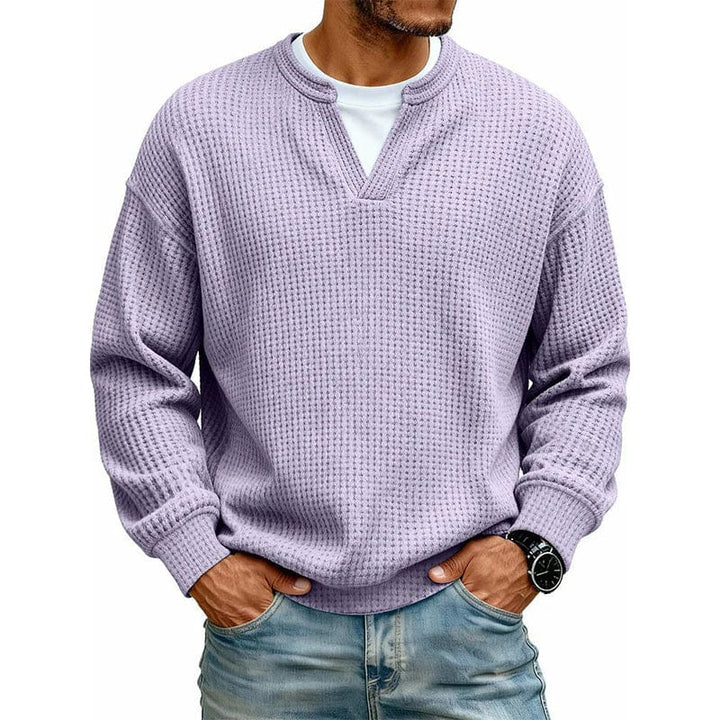 Arwel - Strukturierter Waffelstrick-Pullover