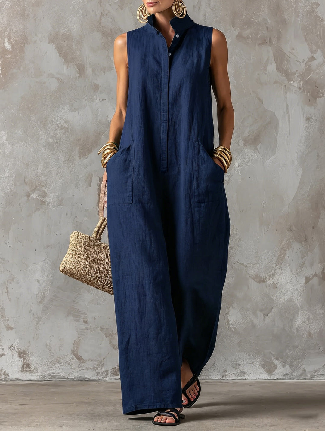 Ondine - ärmelloser, luftiger Jumpsuit