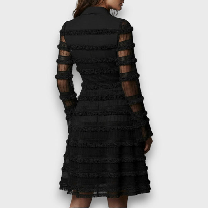 Zayenna - Strukturiertes Fransenkleid