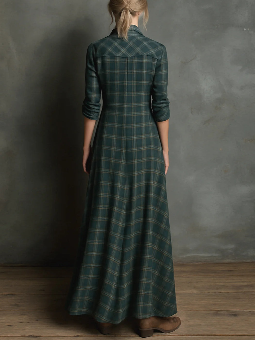 Zuri - Elegantes Maxi-Hemdblusenkleid