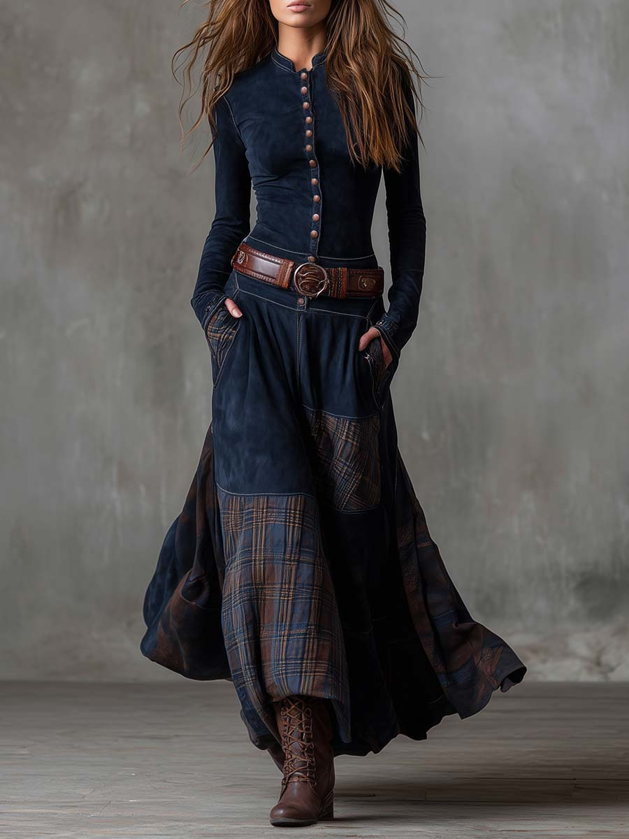 Feline - Softes Patchwork-Kleid