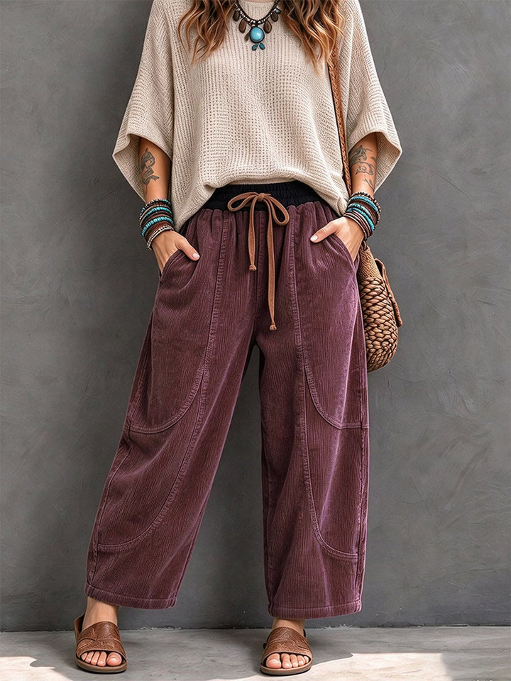 Basma - Relaxed-Fit-Cordhose mit Kordelzug
