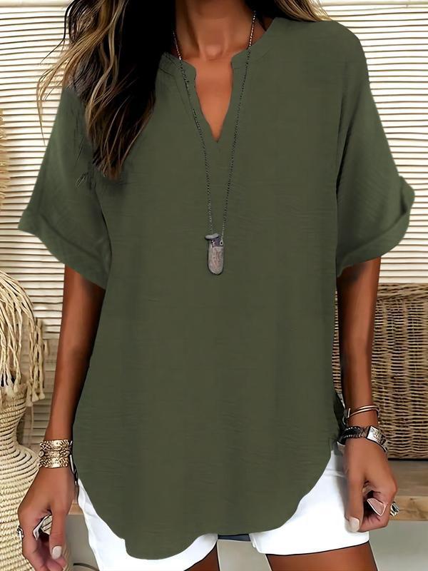 Xalina - Bluse mit weicher Haptik und Ausschnitt-Detail