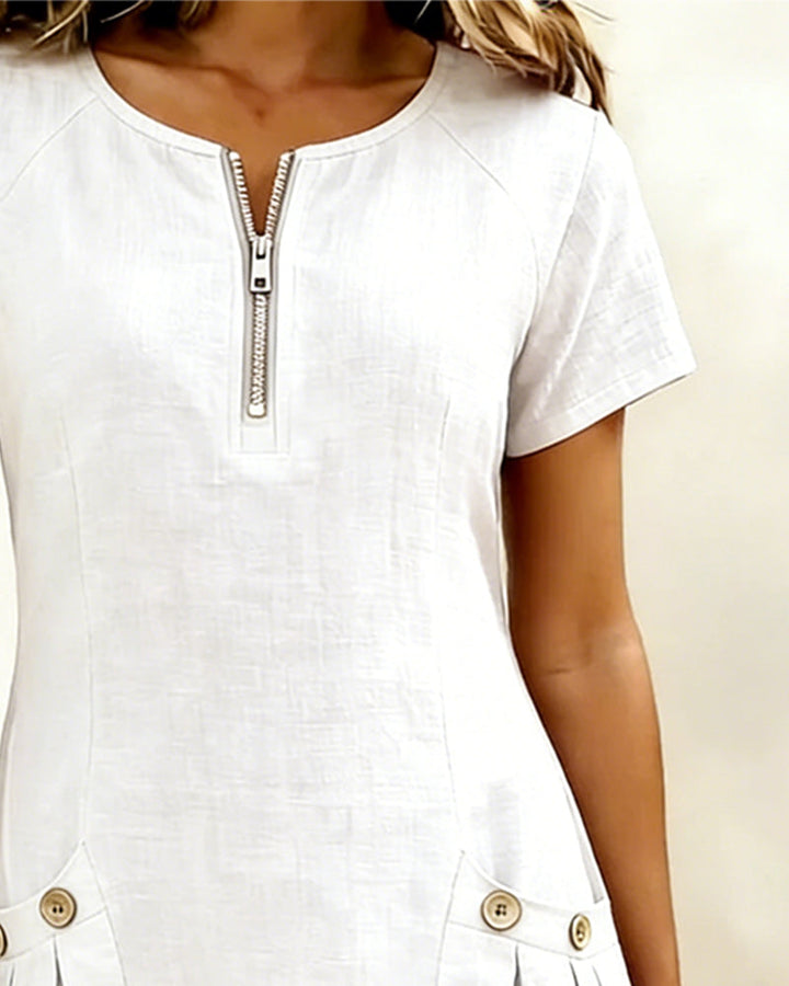 Ravelle - A-Linien-Kleid aus Leinen mit weicher Haptik