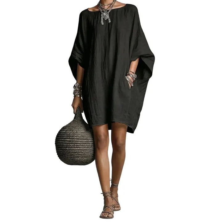 Sabina - Schulterfreies Midikleid mit weicher Haptik