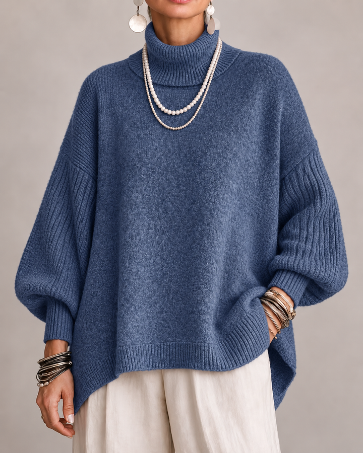 Aislin - Übergroßer Strickpullover mit Rollkragen