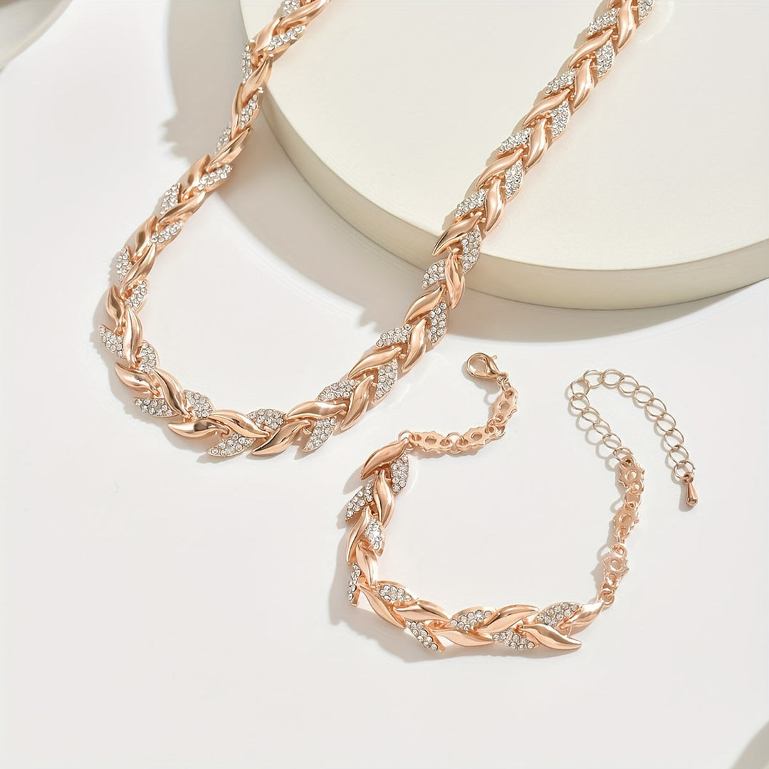 Yvonne - Funkelndes Halsketten- und Armband-Set