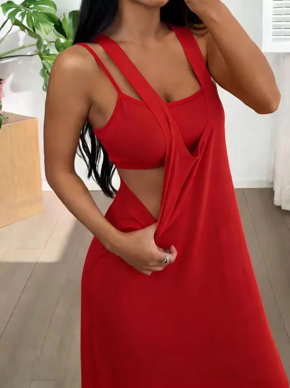 Evania - Lagenlook-Maxikleid-Set