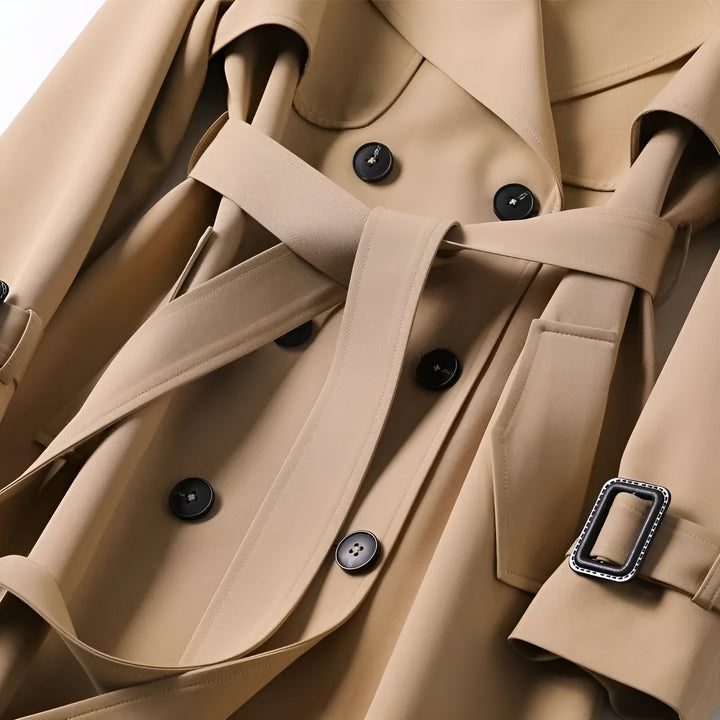 Aliki - Doppelreihiger Trenchcoat mit Gürtel