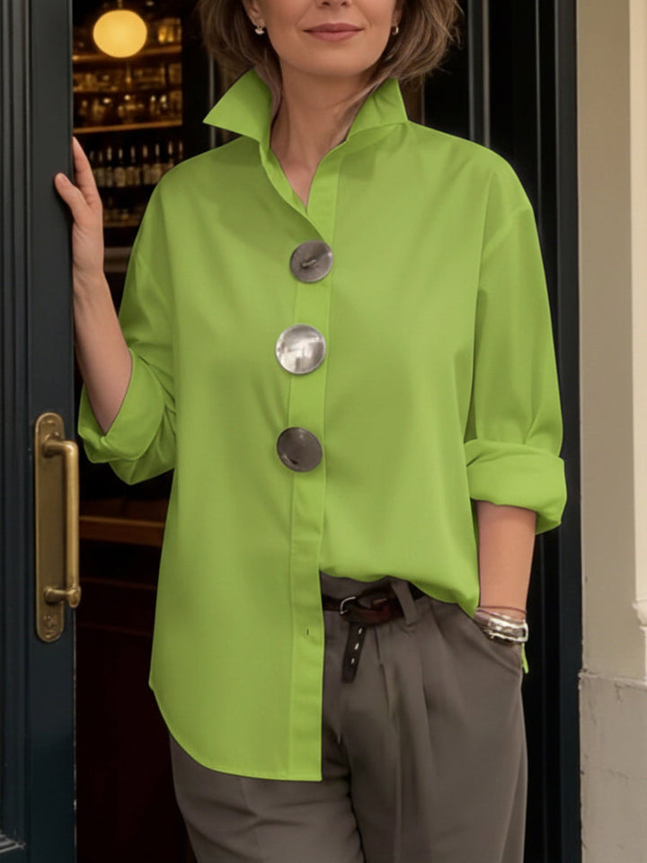 Marisen - stylische, lässige Bluse mit Knopfleiste