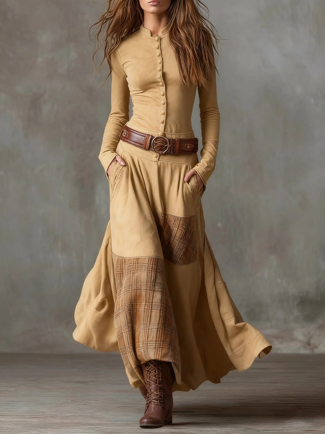 Feline - Softes Patchwork-Kleid
