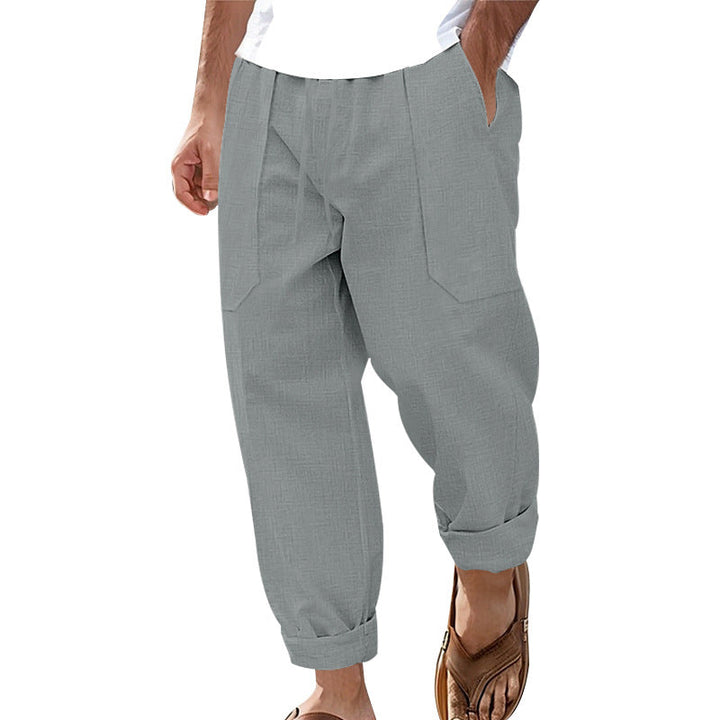 Halston - Legere Leinenmix-Hose
