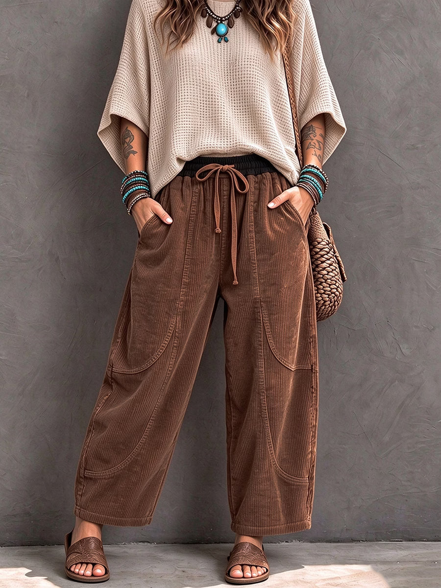 Basma - Relaxed-Fit-Cordhose mit Kordelzug