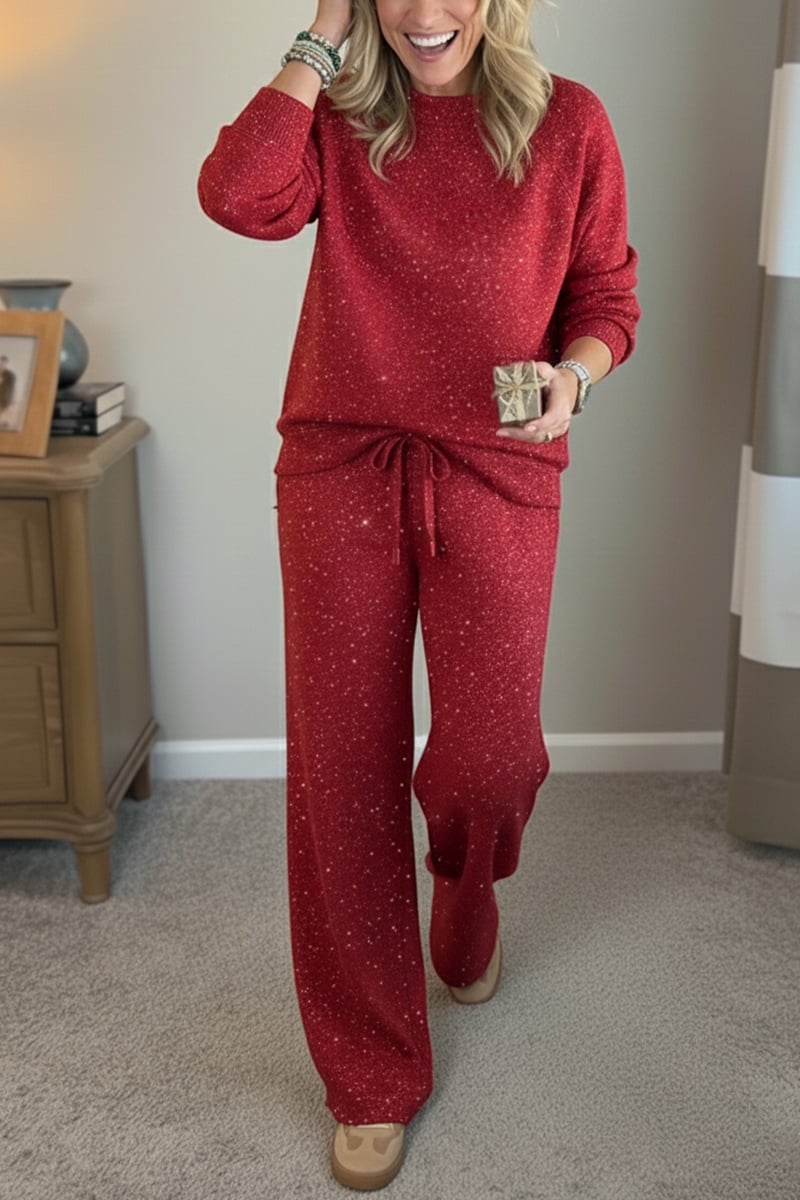 Celia - Zweiteiler aus Jacke und Hose mit schimmerndem Finish