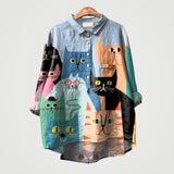 Ravea - T-Shirt mit Katzenmotiv und weichem Griff