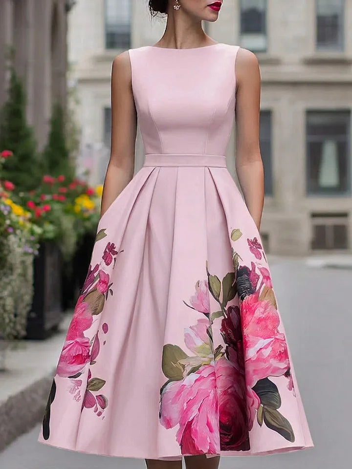 Xavia - Elegantes Midikleid mit floralem Muster