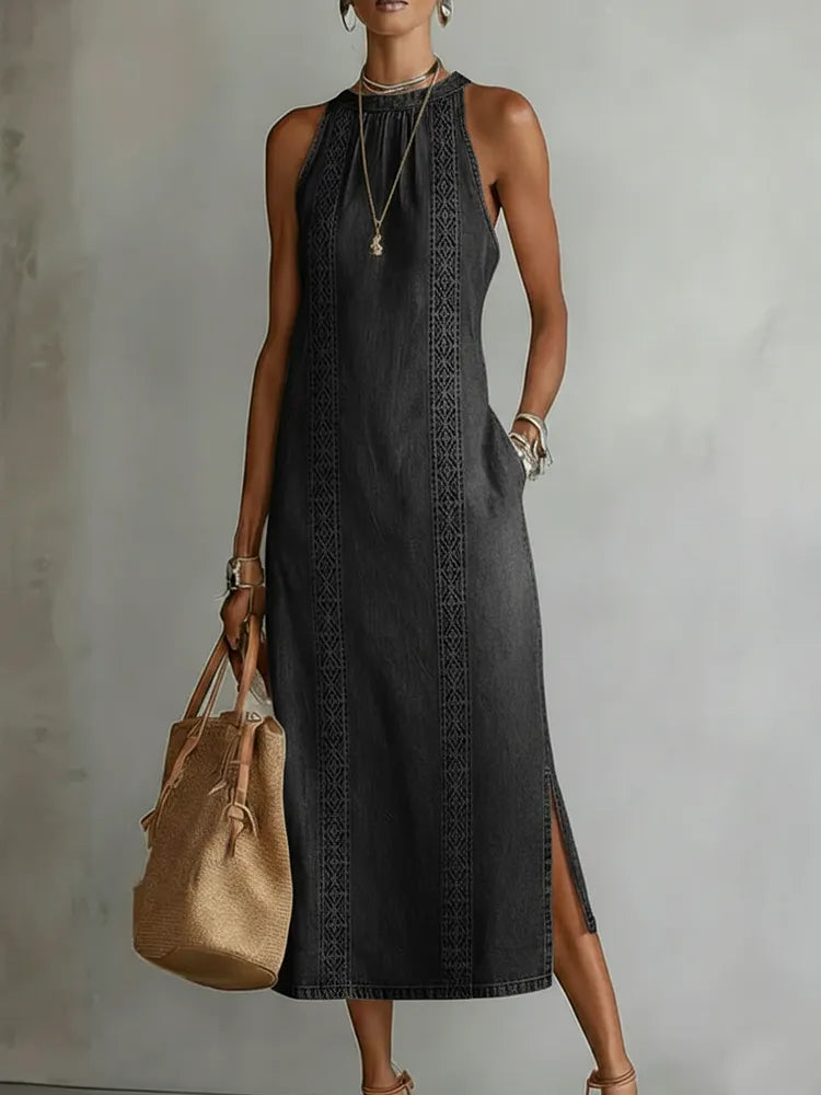 Lilias - Kleid mit Vintage-Details und softer Haptik