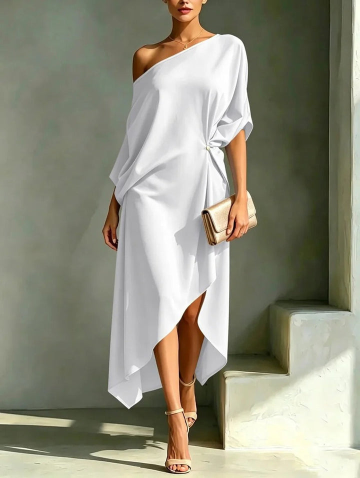 Erica - Fließendes One-Shoulder-Midikleid