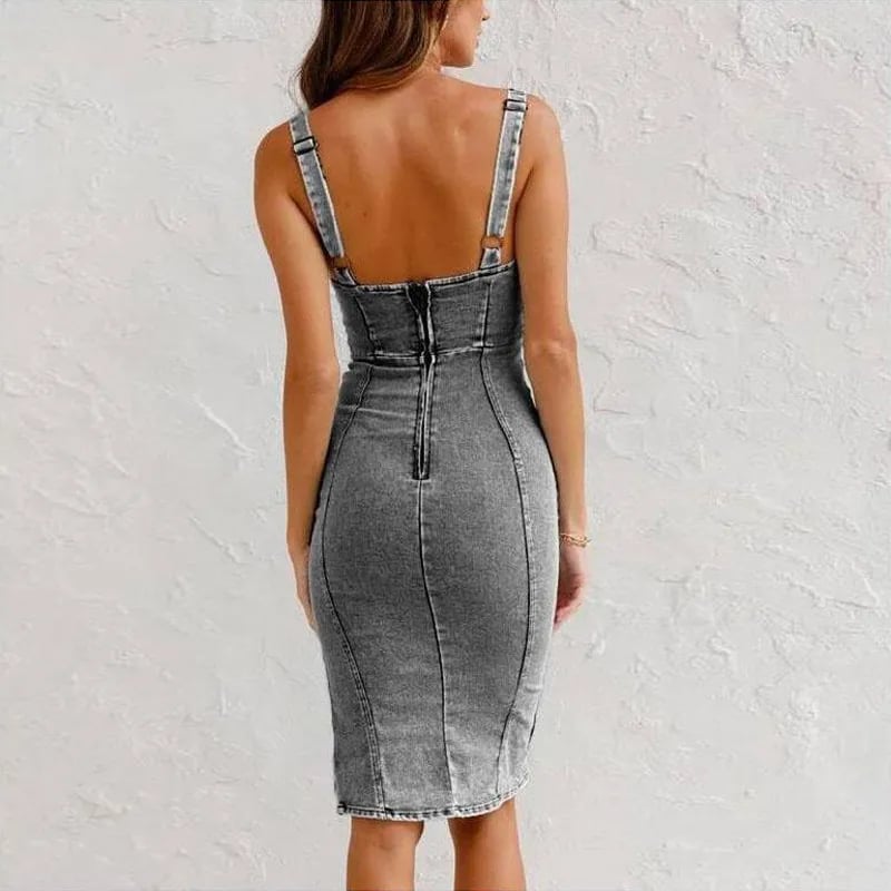 Arisa - Figurbetontes Midikleid mit Schlitz