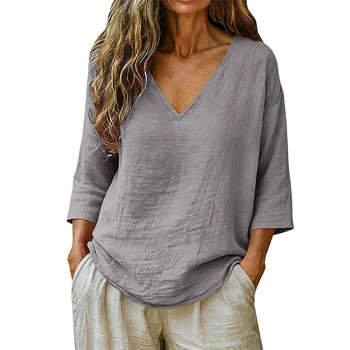 Rhianna - Elegante Bluse mit V-Ausschnitt