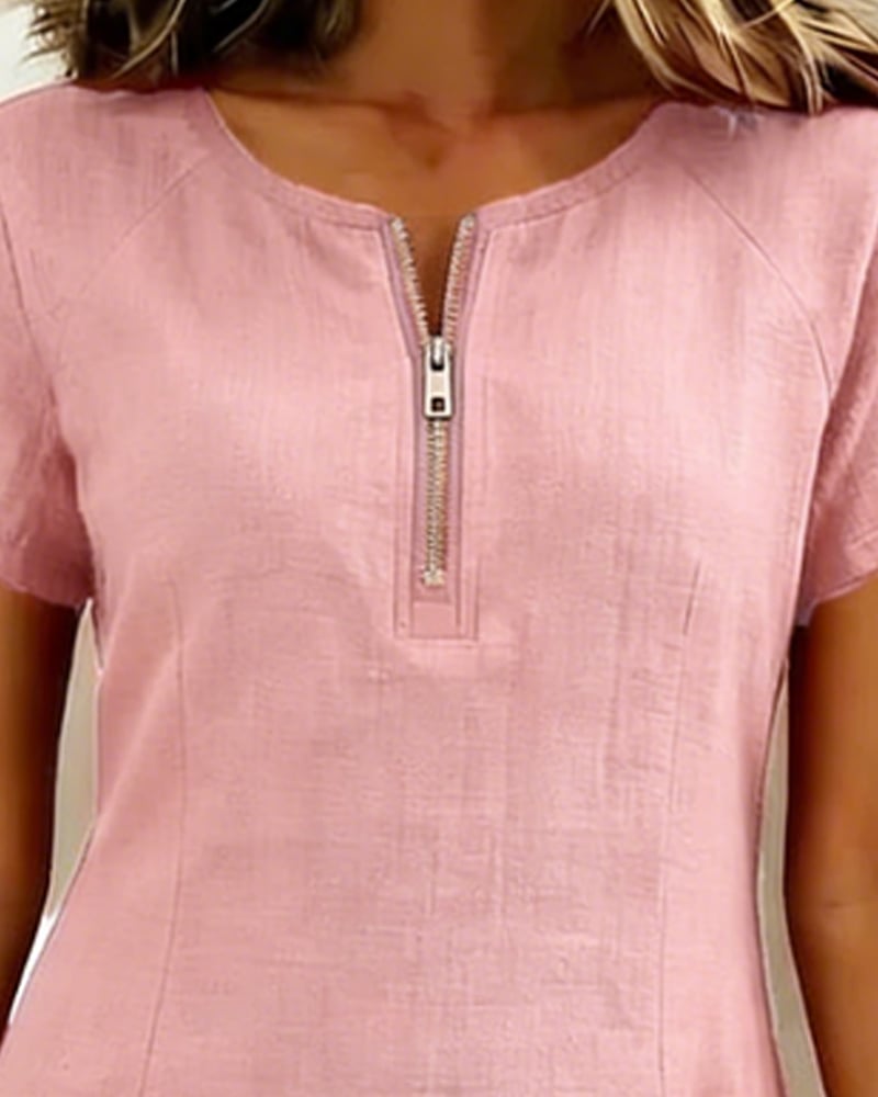 Girella - Luftiges A-Linien-Kleid aus Leinen